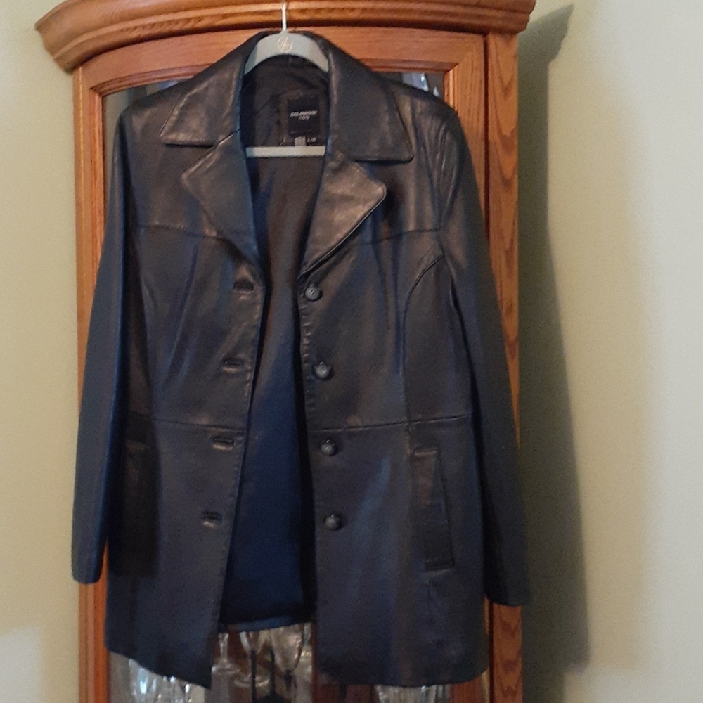 Leather coat